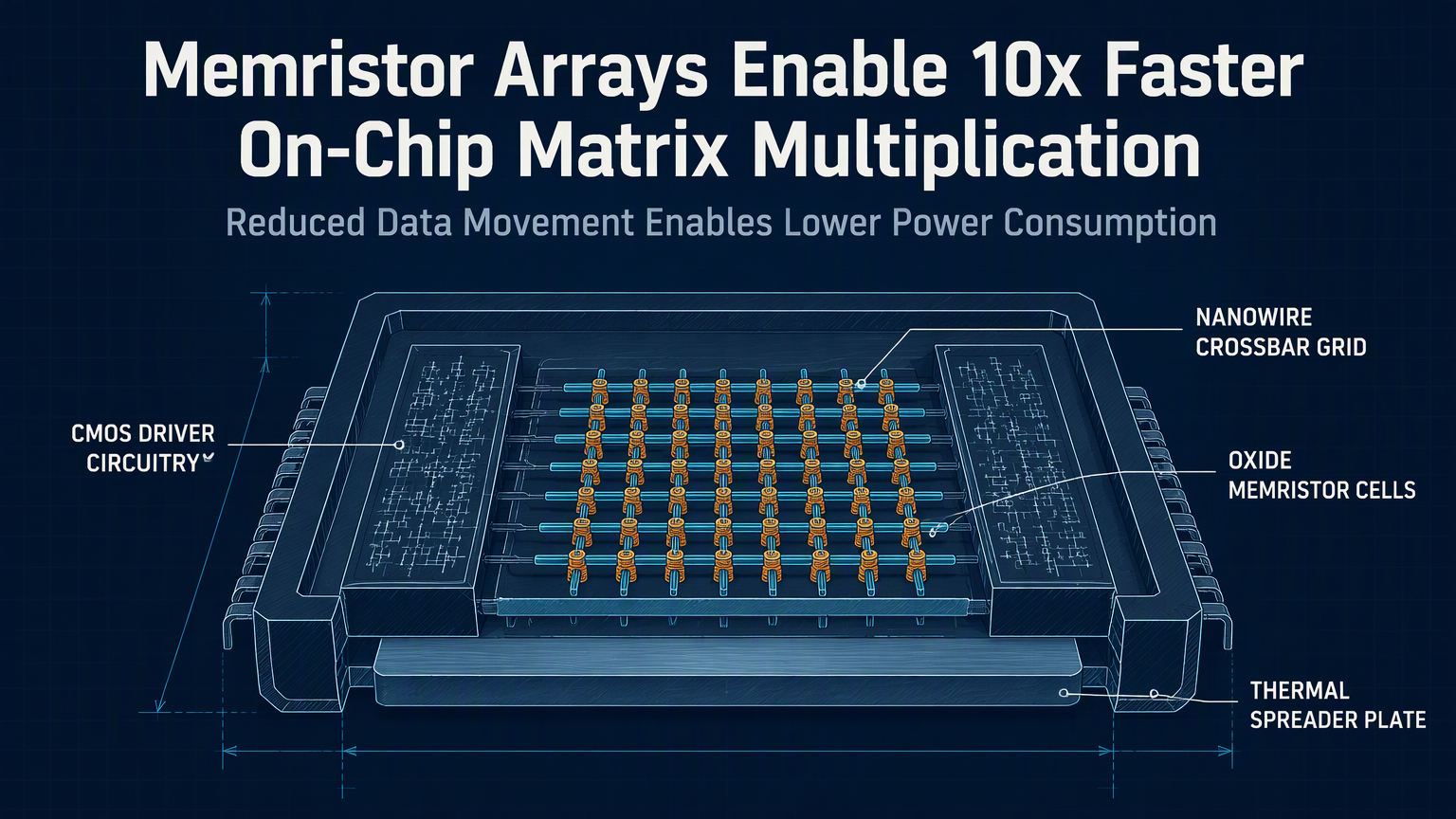 Memristor Arrays Enable 10x Faster On-Chip Matrix Multiplication