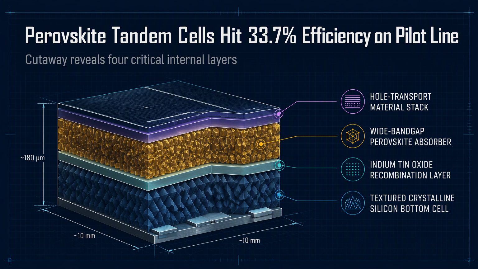 Perovskite Tandem Cells Hit 33.7% Efficiency on Pilot Line