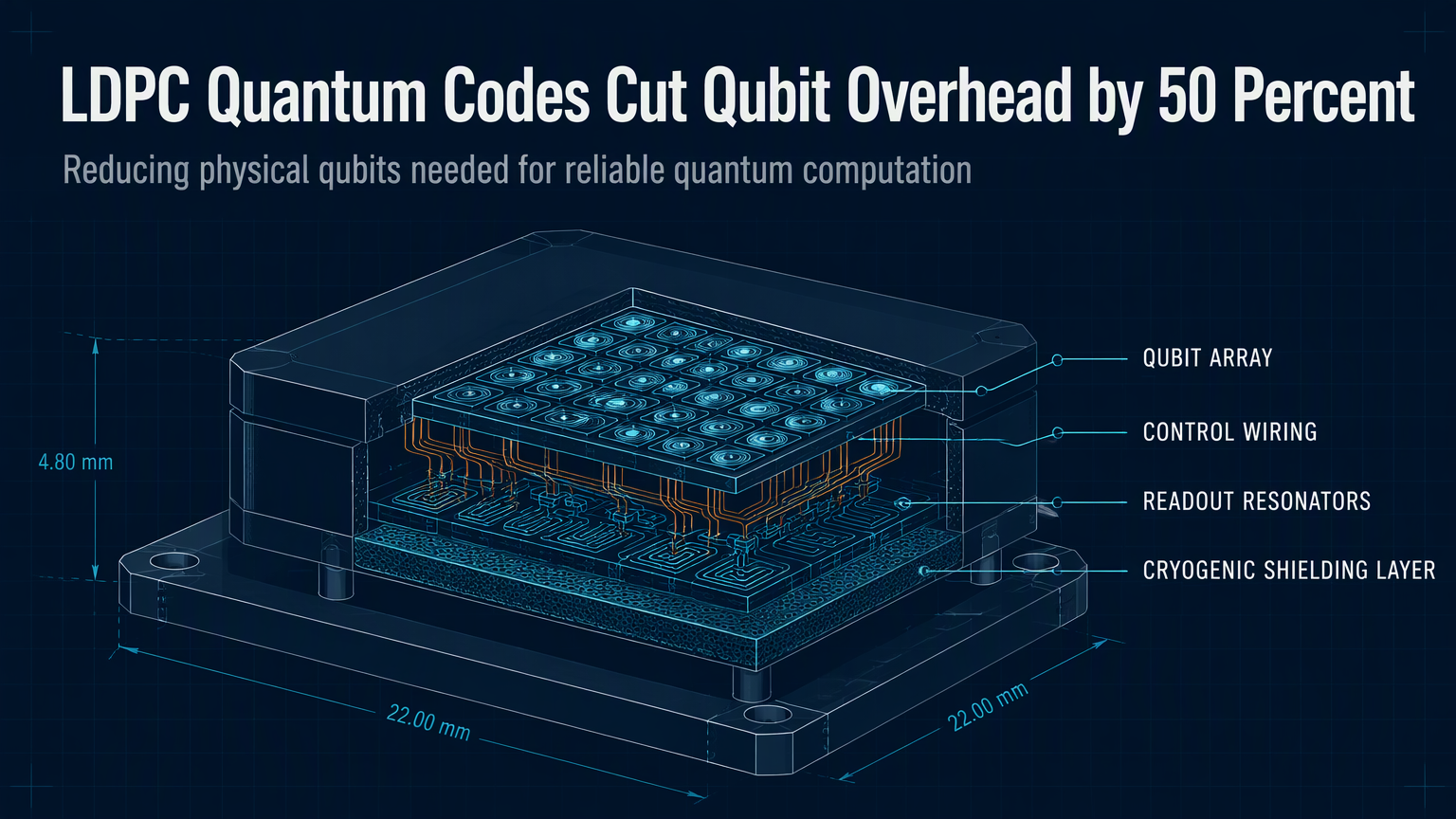 LDPC Quantum Codes Cut Qubit Overhead by 50 Percent