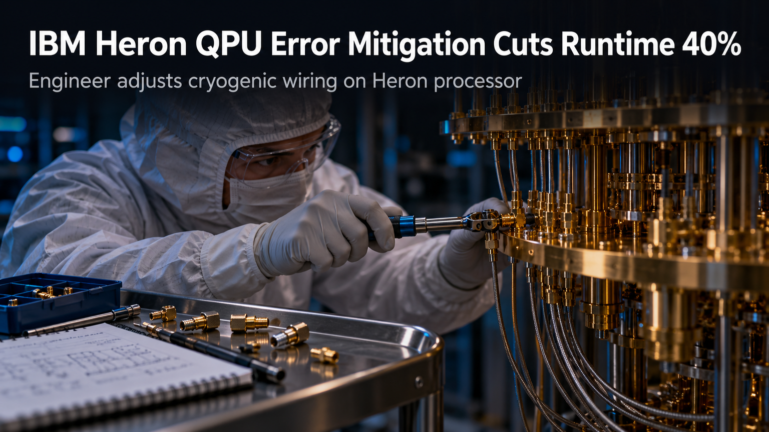 IBM Heron QPU Error Mitigation Cuts Runtime 40%